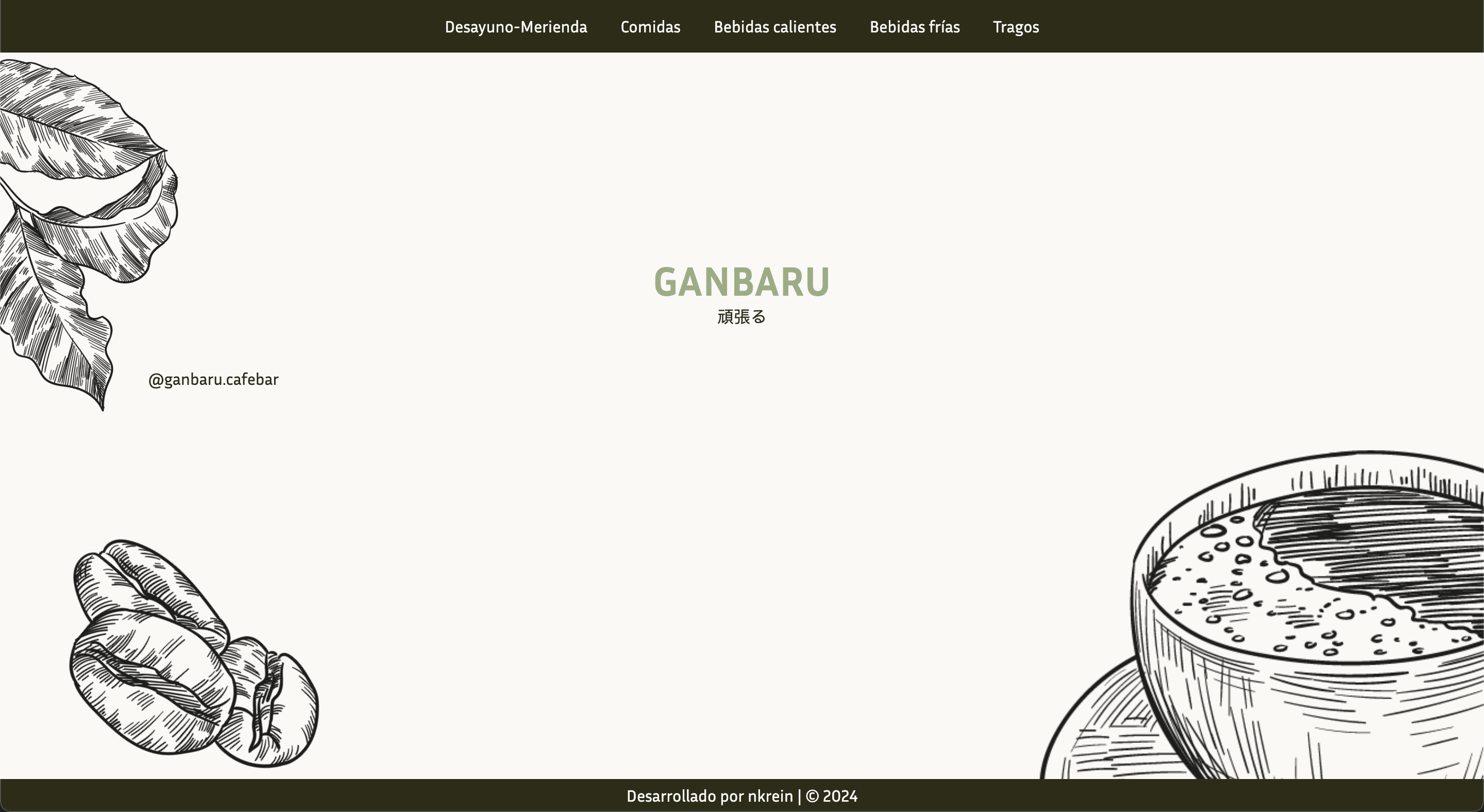 Ganbaru - Menu Gastronómico